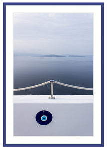 Santorini Sienna Framed Photograph