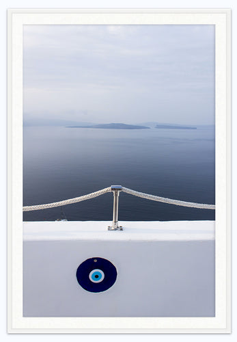 Santorini Sienna Framed Photograph